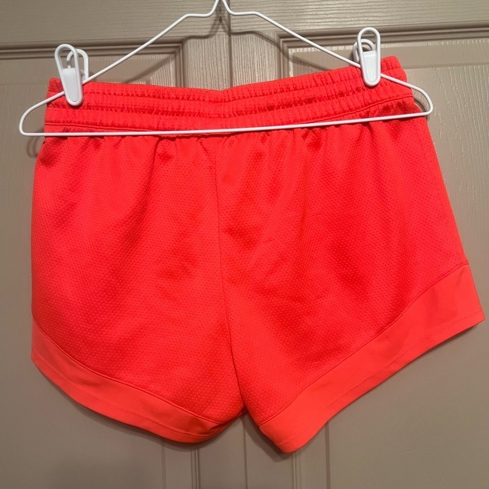 Reebok Vibrant Coral Athletic Shorts with Elastic Waistband - Picture 2 of 3